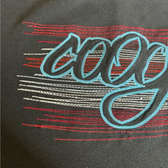 Vintage COOGI Mens Embroidered  Black Multicolored Polo shirt Size 2XL - Picture 14 of 16